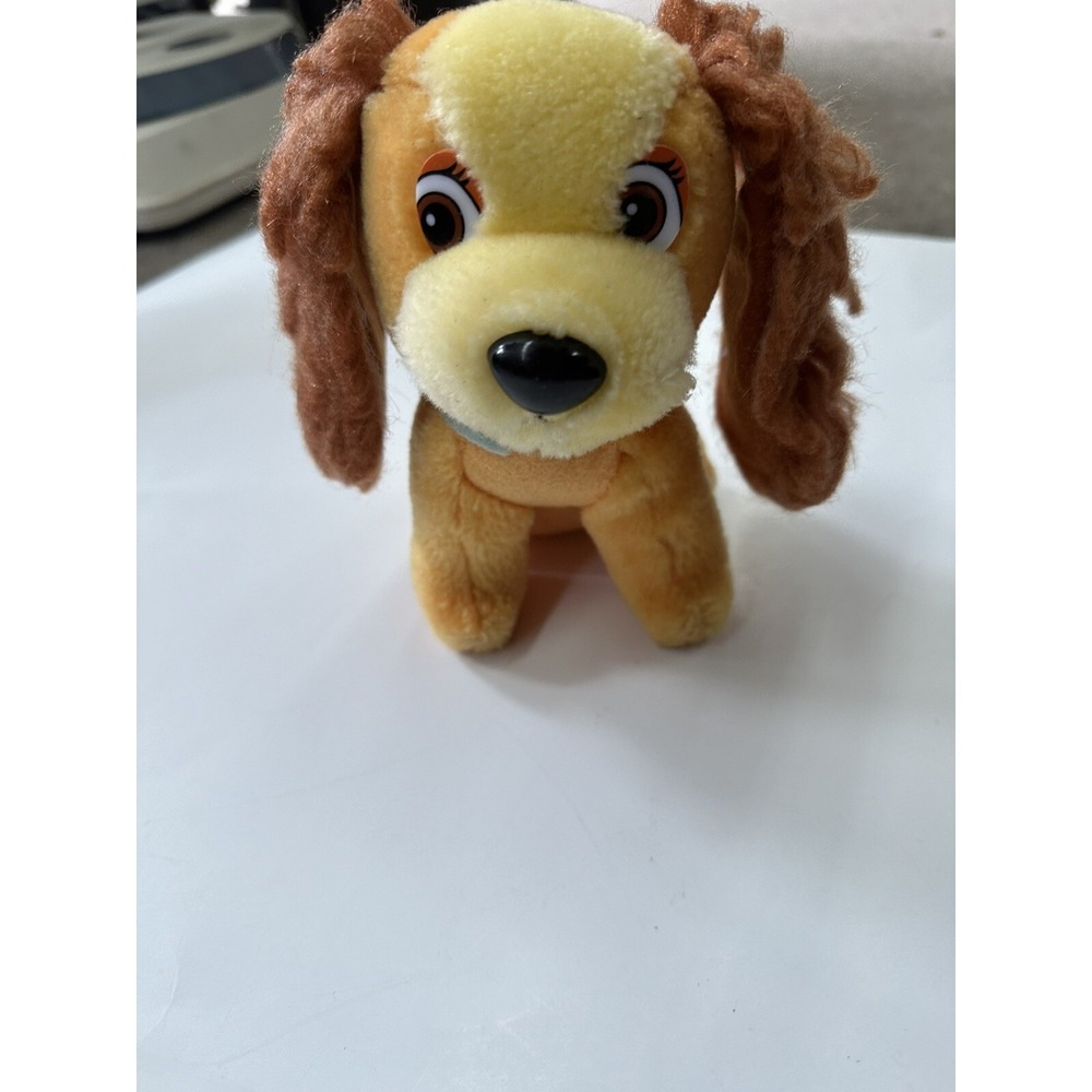 Disney Lady and the Tramp Girl Dog Plush Stuffed Toy Blue Collar 7"